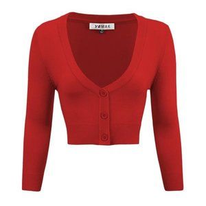 Trashy Diva Red Cropped Cardigan